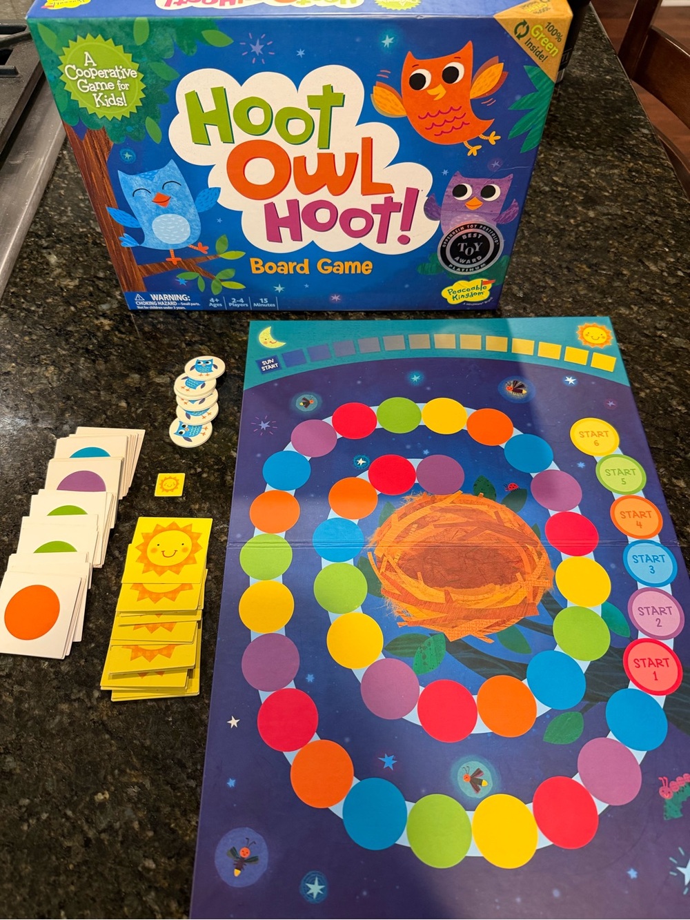 Peaceable Kingdom Hoot Owl Hoot! Award Winning Cooperative Game - Complete